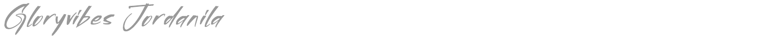 Gloryvibes Jordanila font preview